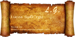 Lucza György névjegykártya