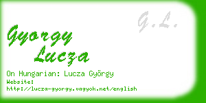 gyorgy lucza business card
